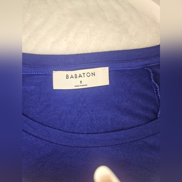 Aritzia Babaton Angel Wings Royal Blue Blouse Size 2 - Picture 5 of 7